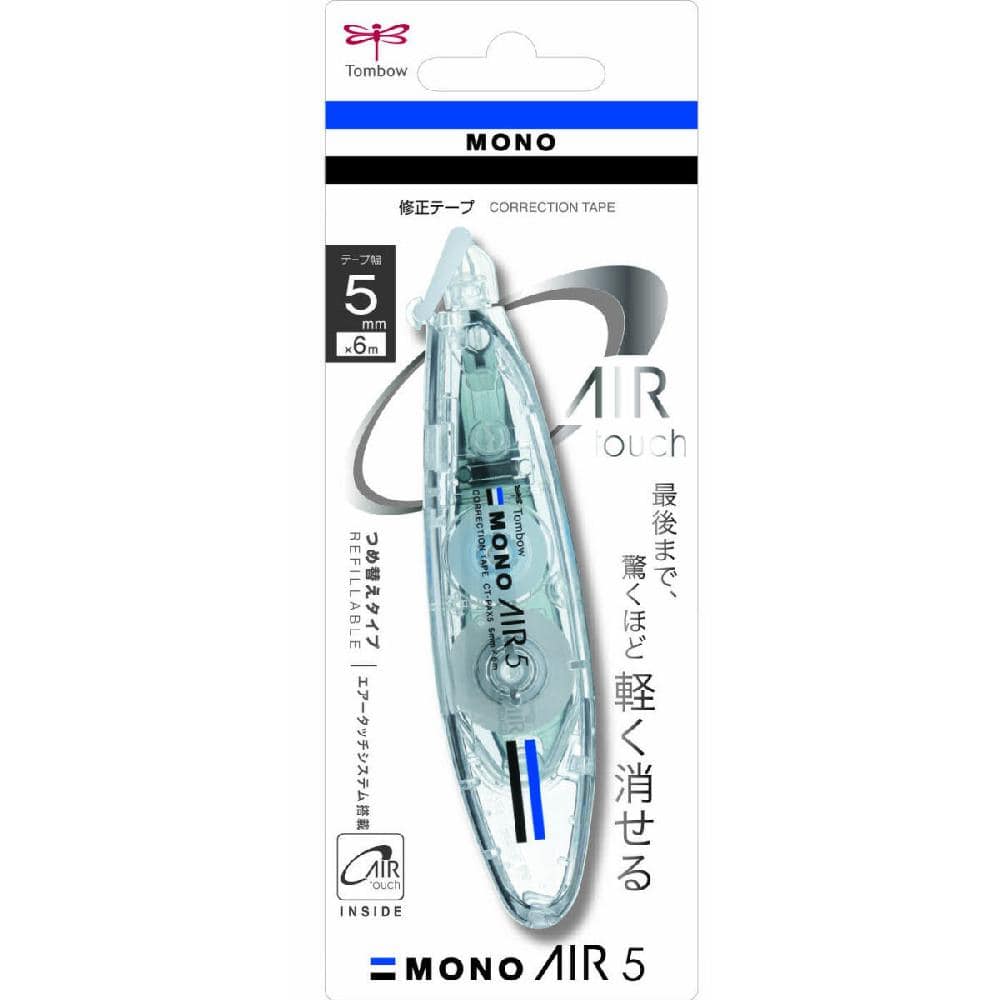 トンボ鉛筆　修正テープ　ＭＯＮＯエアー　ペン型　つめ替え式　５ｍｍ幅