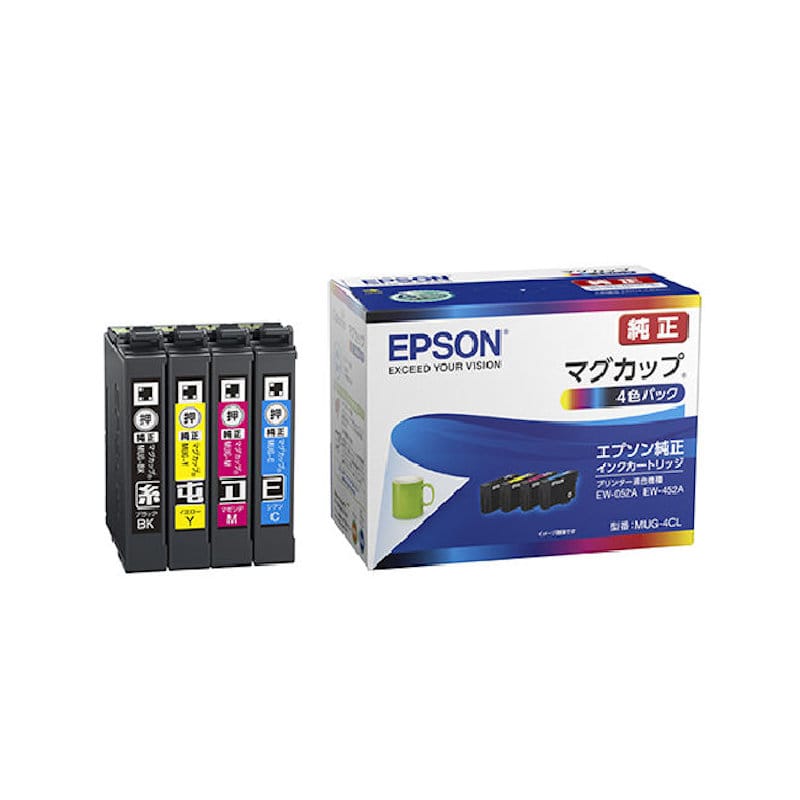 エプソン　純正インクカートリッジ　マグカップ　４色パック　ＭＵＧ－４ＣＬ