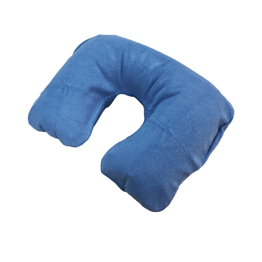 コンサイス　タオル地　Ｕピロー　ブルー