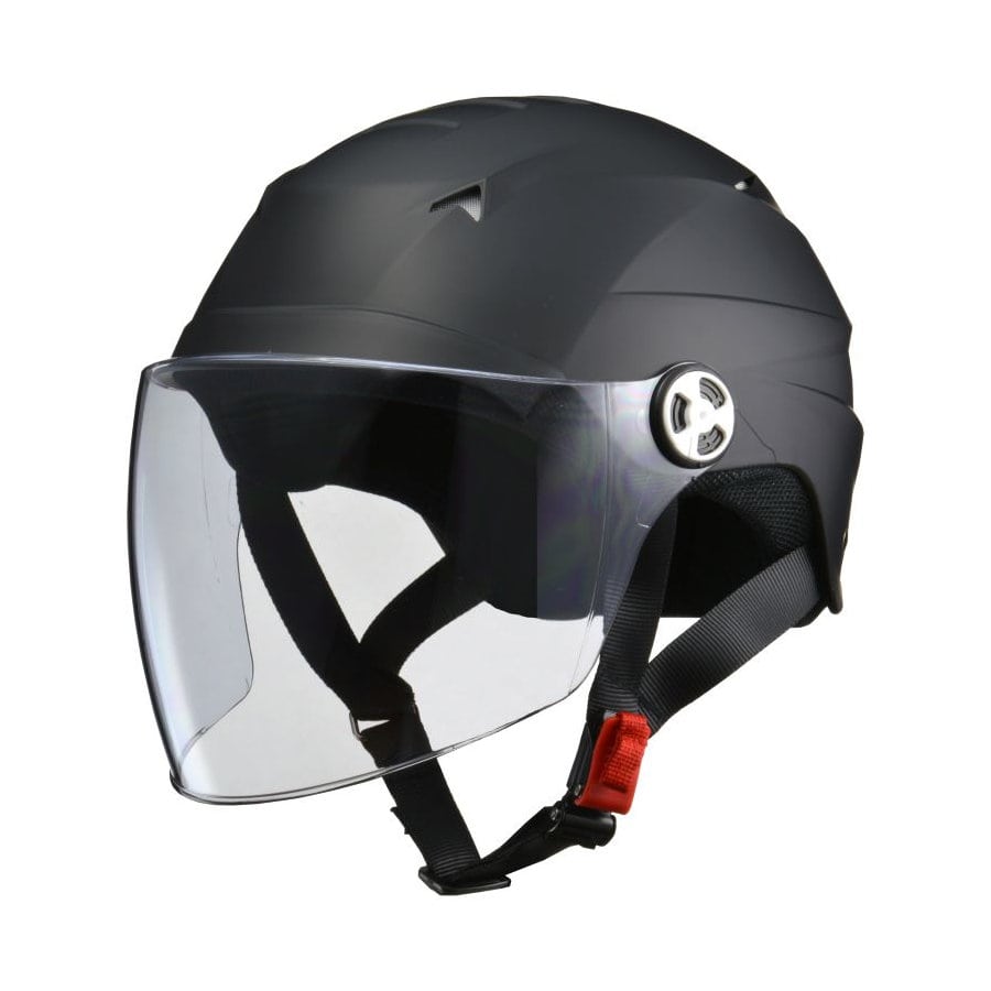 リード工業　シールドハーフヘルメット　マットブラック　ＬＬ　ＲＥ４１
