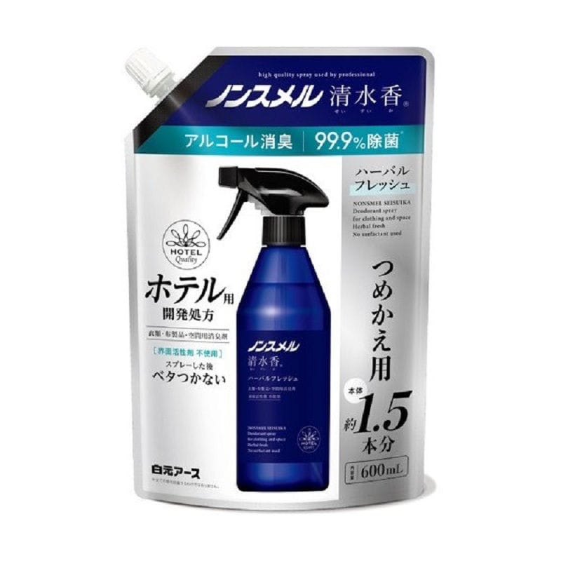 白元アース　ノンスメル　清水香　ハーバルフレッシュ　詰め替え用　６００ｍＬ