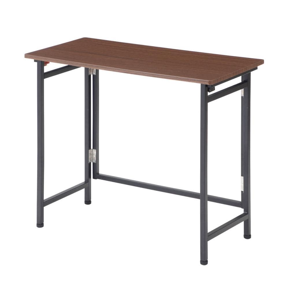 アテーナライフ　パタパタしまえるテーブル　ダークブラウン　幅８０ｃｍ