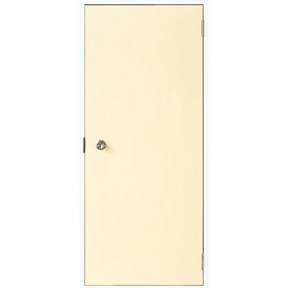 ＬＩＸＩＬ　ロンカラーフラッシュドア　フラット　本体のみ　握り玉仕様　ランマ無し　新アイボリー　０８１８