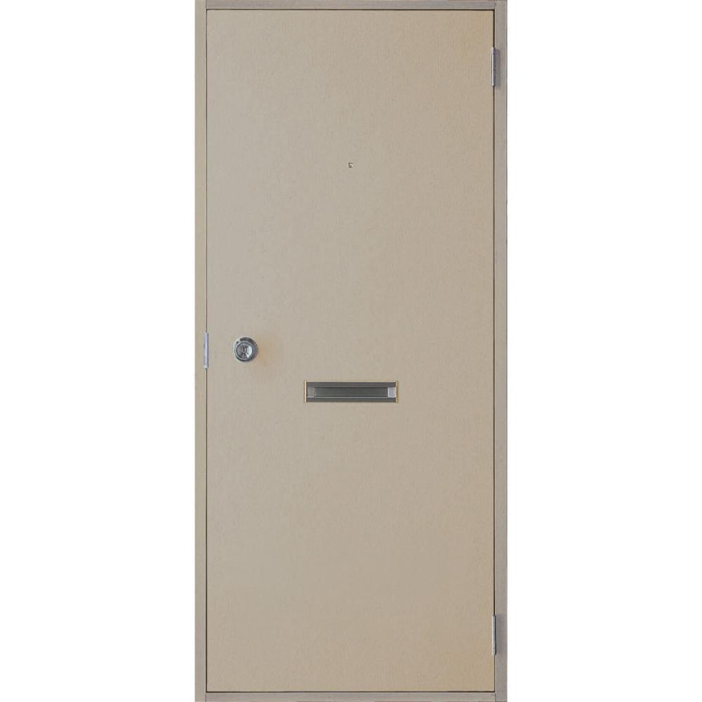 ＬＩＸＩＬ　ロンカラーフラッシュドア　ポスト付　本体のみ　握り玉仕様　ランマ無し　シャイングレー　０８１８