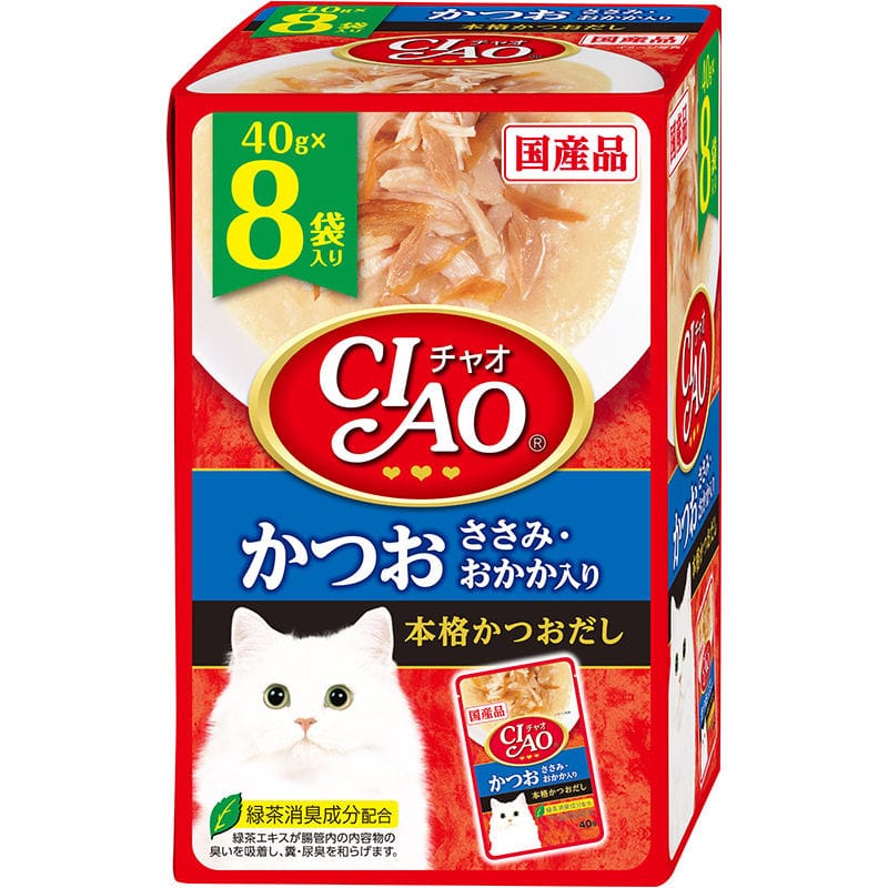 いなば　ＣＩＡＯ（チャオ）パウチ　かつお・ささみ・おかか　８個入り