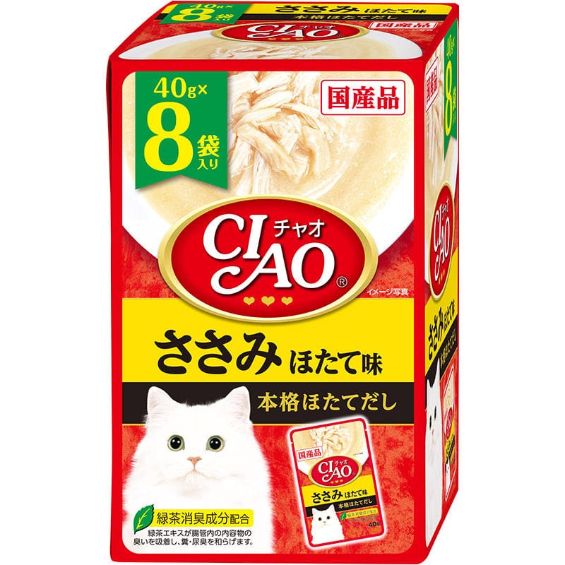 いなば　ＣＩＡＯ（チャオ）パウチ　ささみ・ほたて　８個入り