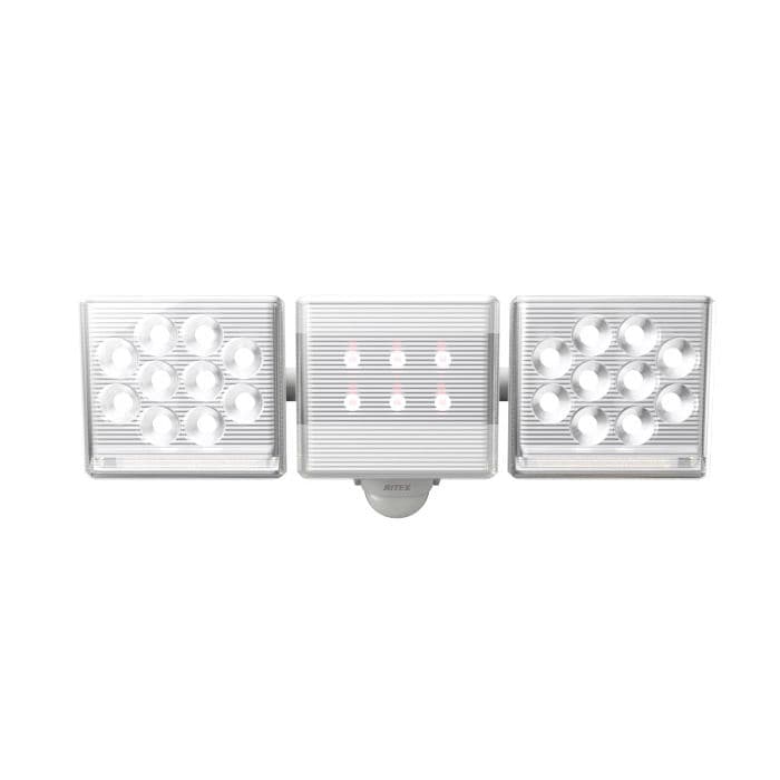 ムサシ　フリーアーム高機能２灯式ＬＥＤセンサーライト　１２Ｗ　ＬＥＤ－ＡＣ２０３０