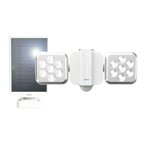 ムサシ　フリーアーム式ＬＥＤソーラーセンサーライト　５Ｗ×２灯　Ｓ－２２０Ｌ