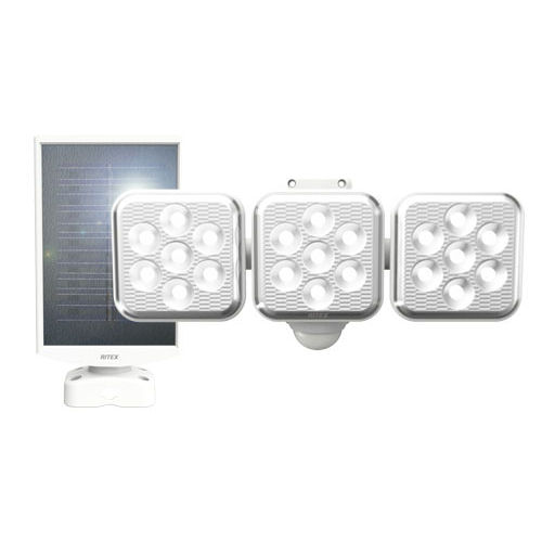ムサシ　フリーアーム式ＬＥＤソーラーセンサーライト　５Ｗ×３灯　Ｓ－３３０Ｌ
