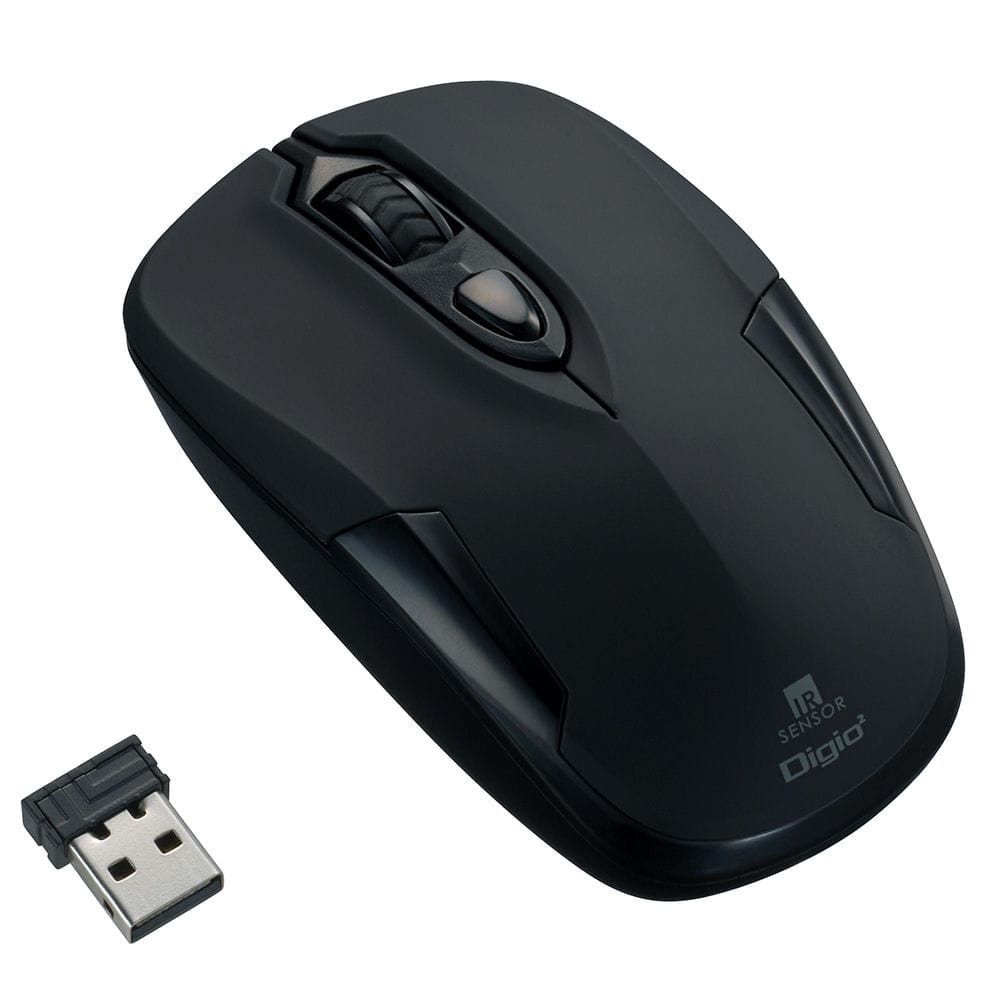 ナカバヤシ　無線静音３ボタンＩＲＬＥＤマウス　ブラック　ＭＵＳ－ＲＩＴ１２６ＢＫ