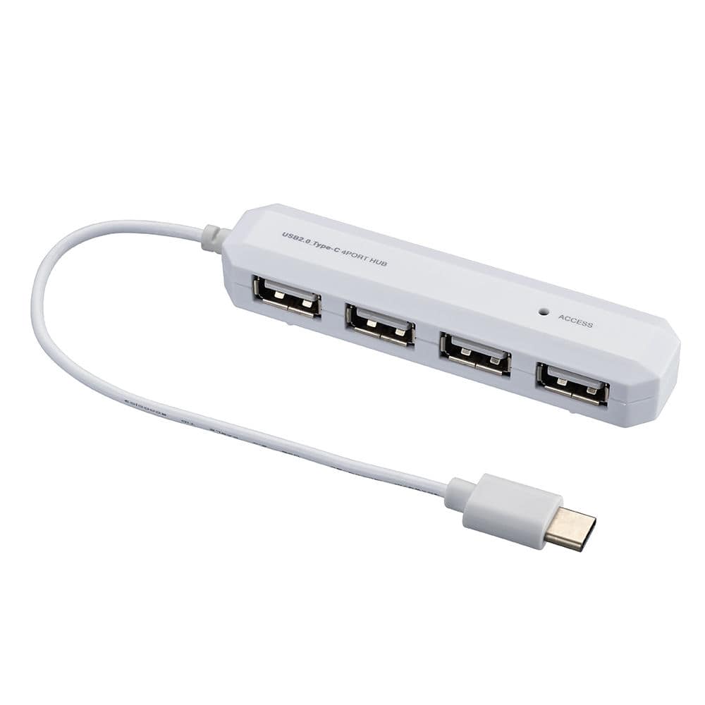 ナカバヤシ　Ｔｙｐｅ－Ｃ　４ポートハブ　ホワイト　ＵＨ－Ｃ２４７４Ｗ