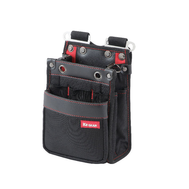 Ｋ＋　２段電工袋　小　アルミ金具付き　ＭＫ－２０１