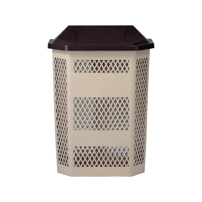 三甲（サンコー）　分別用ダストボックス　サンクリーンボックス１型　Ａ－３蓋付（回転蓋）ブラウン