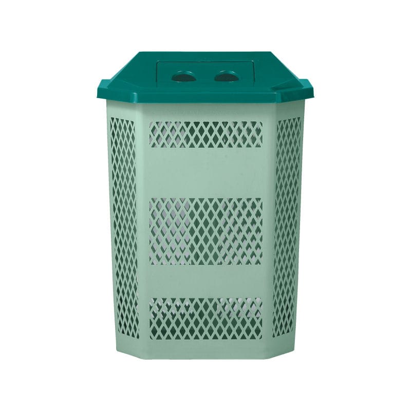 三甲（サンコー）　分別用ダストボックス　サンクリーンボックス１型　Ａ－４蓋付（空缶蓋）グリーン