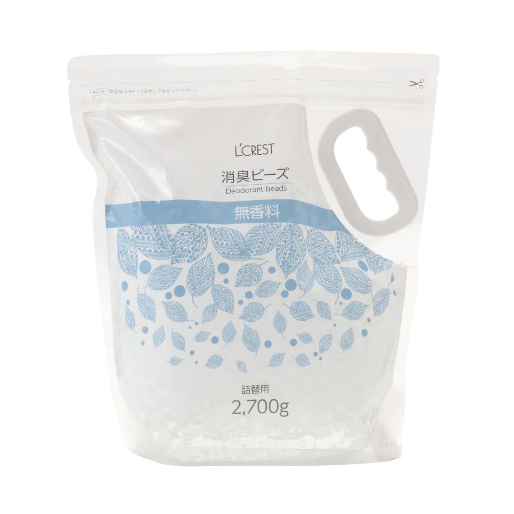 Ｌ’ＣＲＥＳＴ（ルクレスト）　消臭ビーズ　無香　詰め替え用　大容量　２７００ｇ