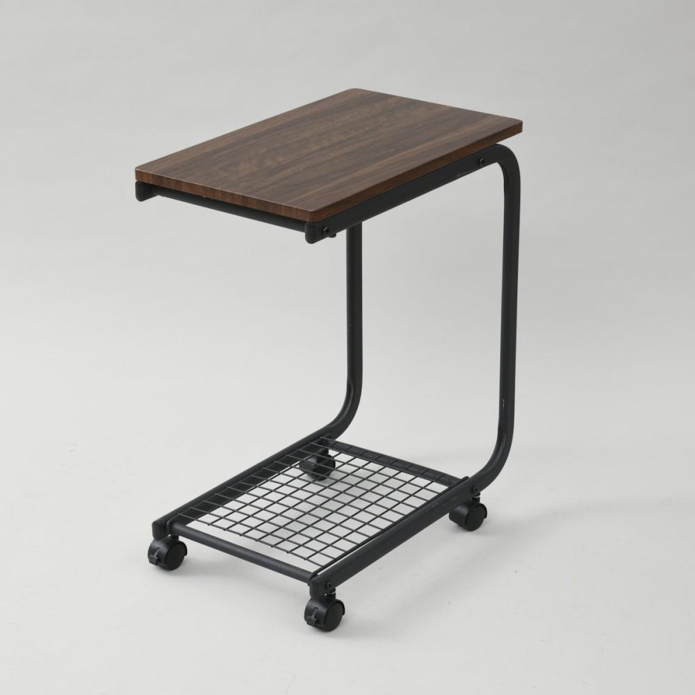 ＹＡＭＡＺＥＮ（山善）　キャスター付きサイドテーブル　ウォルナット　ＢＳＴ５０３０