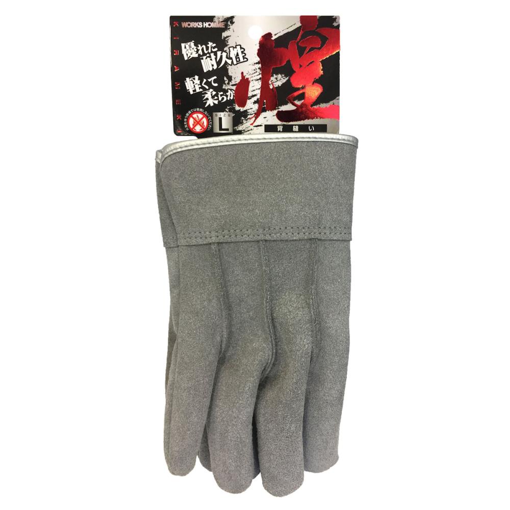 煌　人工皮革背縫い手袋　Ｌ　３８６０