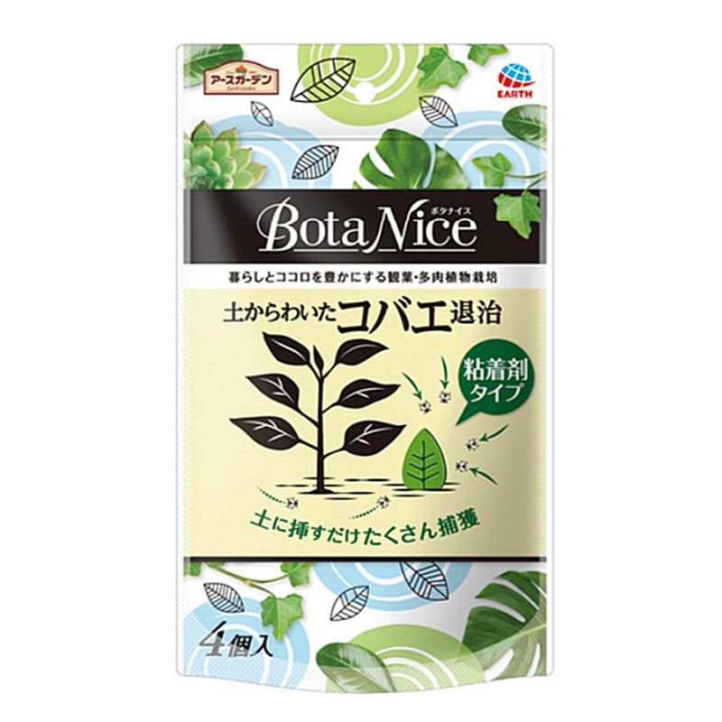 アース製薬　ボタナイスコバエ退治　粘着剤タイプ　４個入り