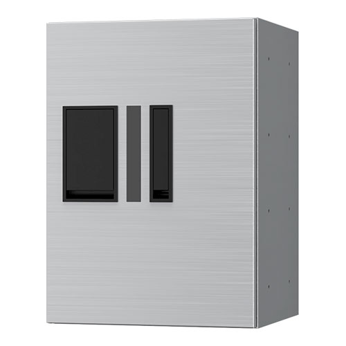 宅配ボックス　プチ宅２８０機械式　Ｈ４００　捺印付　ヘアーライン　ＫＳ－ＴＬＰ２８Ｒ４ＡＮ－Ｓ