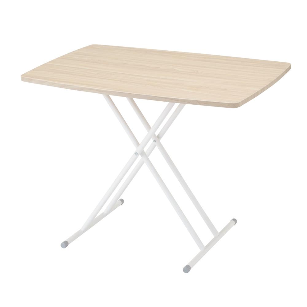 アテーナライフ　昇降式簡易テーブル　高さ５段階調節　ナチュラル