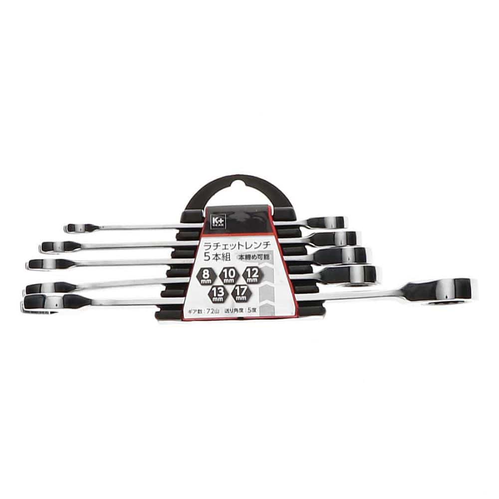 Ｋ＋ＧＥＡＲ　ラチェットレンチ　５本組