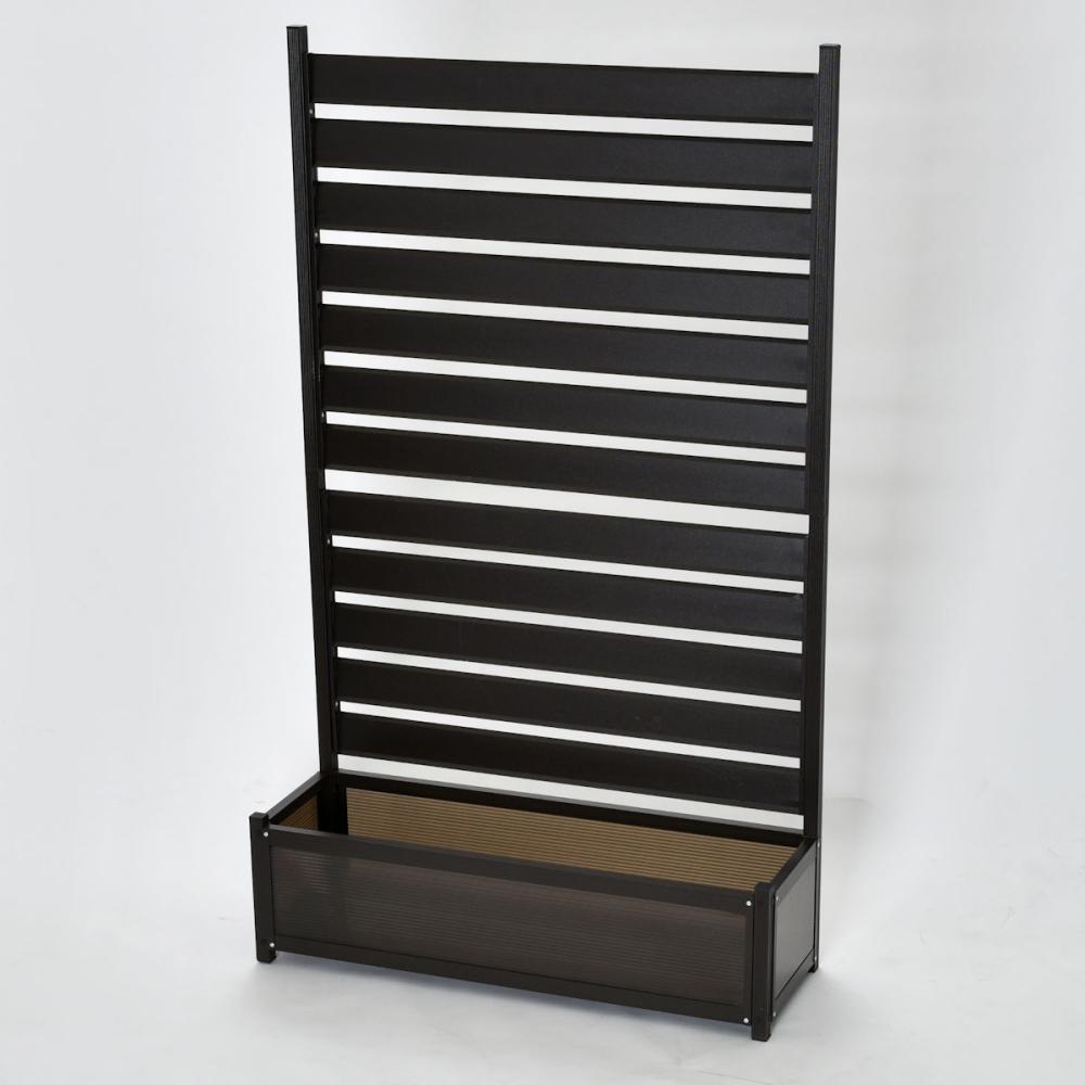 ＹＡＭＡＺＥＮ（山善）　アルミフェンス　幅９０×高さ１４９ｃｍ　ＫＡＰＦ－９０１５０（ダークブラウン）