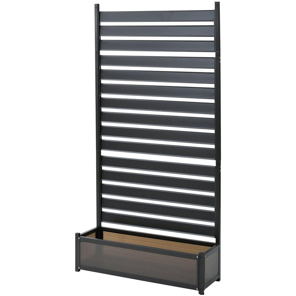 ＹＡＭＡＺＥＮ（山善）　アルミフェンス　幅９０×高さ１８０ｃｍ　ＫＡＰＦ－９０１８０（ダークブラウン）