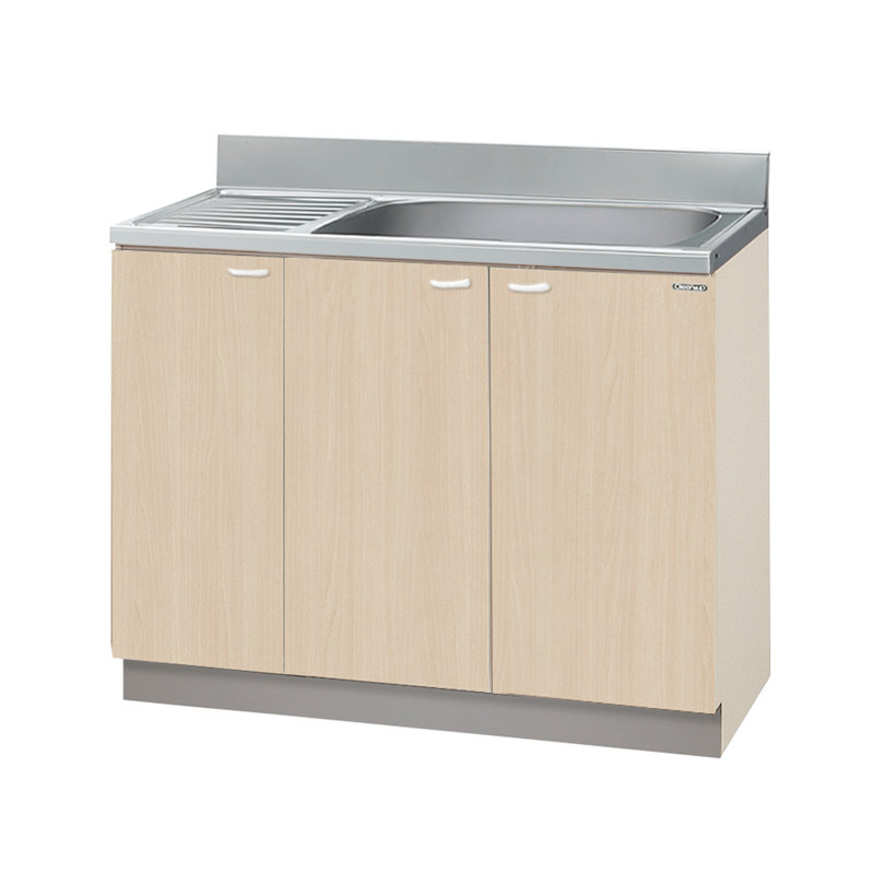 クリナップ　流し台　クリンプレティ　ペールウッド　間口１００ｃｍ　排水口位置：右　Ｇ４Ｖ－１００ＭＦＲ