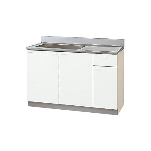 クリナップ　流し台　クリンプレティ　ホワイト　間口１２０ｃｍ　排水口位置：左　ＧＴＳ－１２０ＭＦＬ