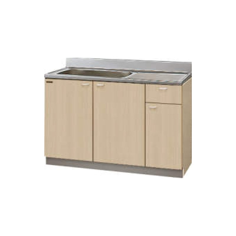 クリナップ　流し台　クリンプレティ　ペールウッド　間口１２０ｃｍ　点検口付き　排水口位置：左　Ｇ４Ｖ－１２０ＭＴＦＬ