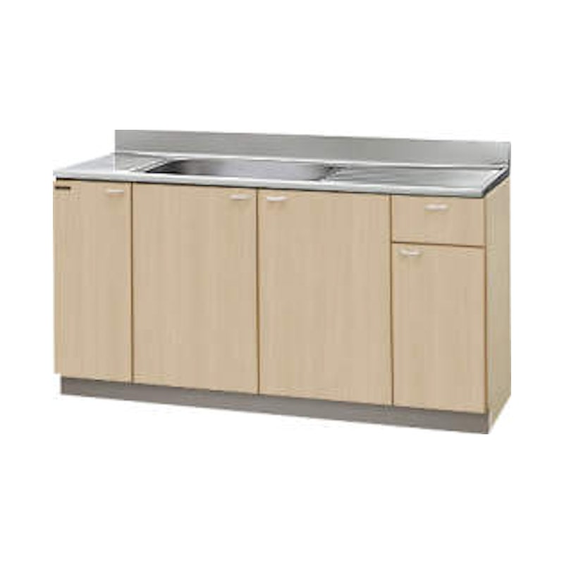 クリナップ　流し台　クリンプレティ　ペールウッド　間口１５０ｃｍ　排水口位置：左　Ｇ４Ｖ－１５０ＭＦＬ