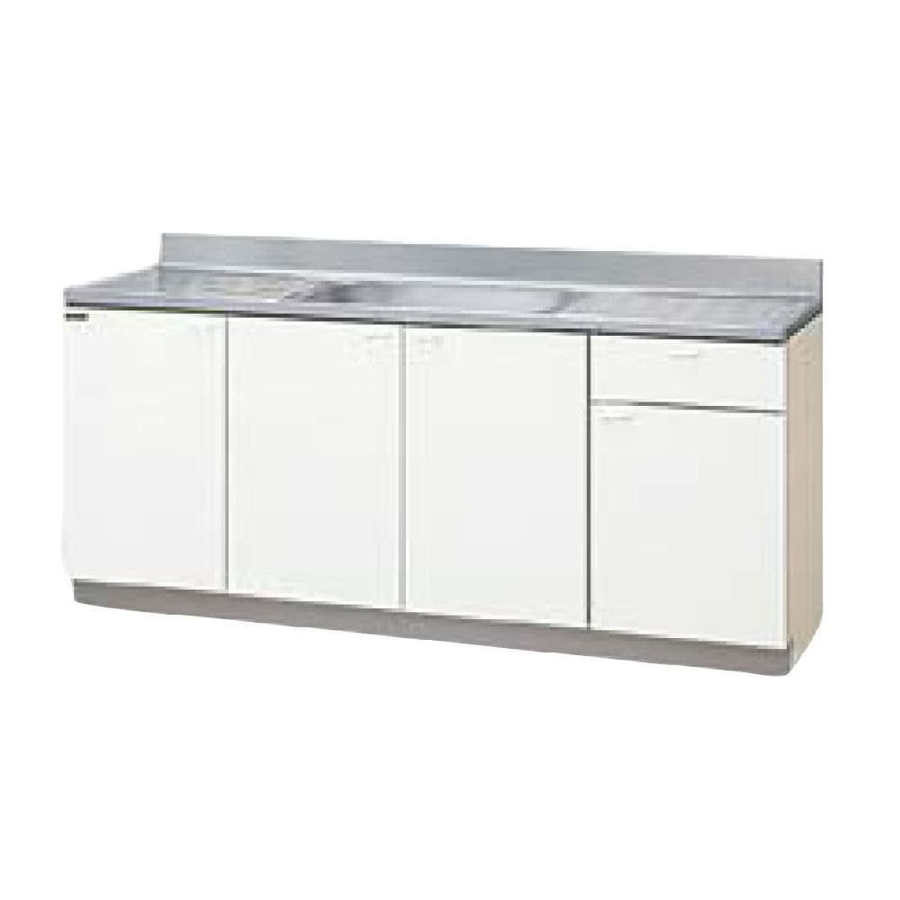 クリナップ　流し台　クリンプレティ　ホワイト　間口１８０ｃｍ　排水口位置：左　ＧＴＳ－１８０ＭＦＬ