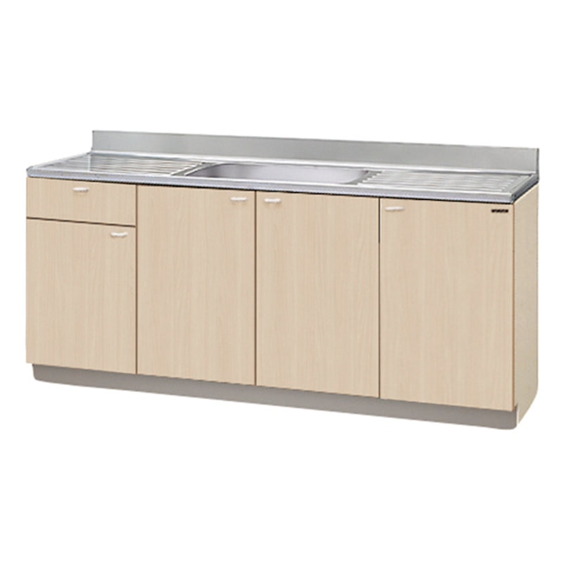 クリナップ　流し台　クリンプレティ　ペールウッド　間口１８０ｃｍ　排水口位置：右　Ｇ４Ｖ－１８０ＭＦＲ