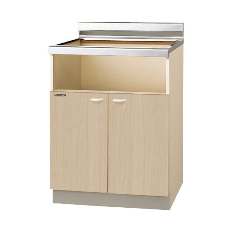 クリナップ　ビルトインコンロ台　配管スペース無　クリンプレティ　ペールウッド　間口６０ｃｍ　Ｇ４Ｖ－６０ＫＢＧ