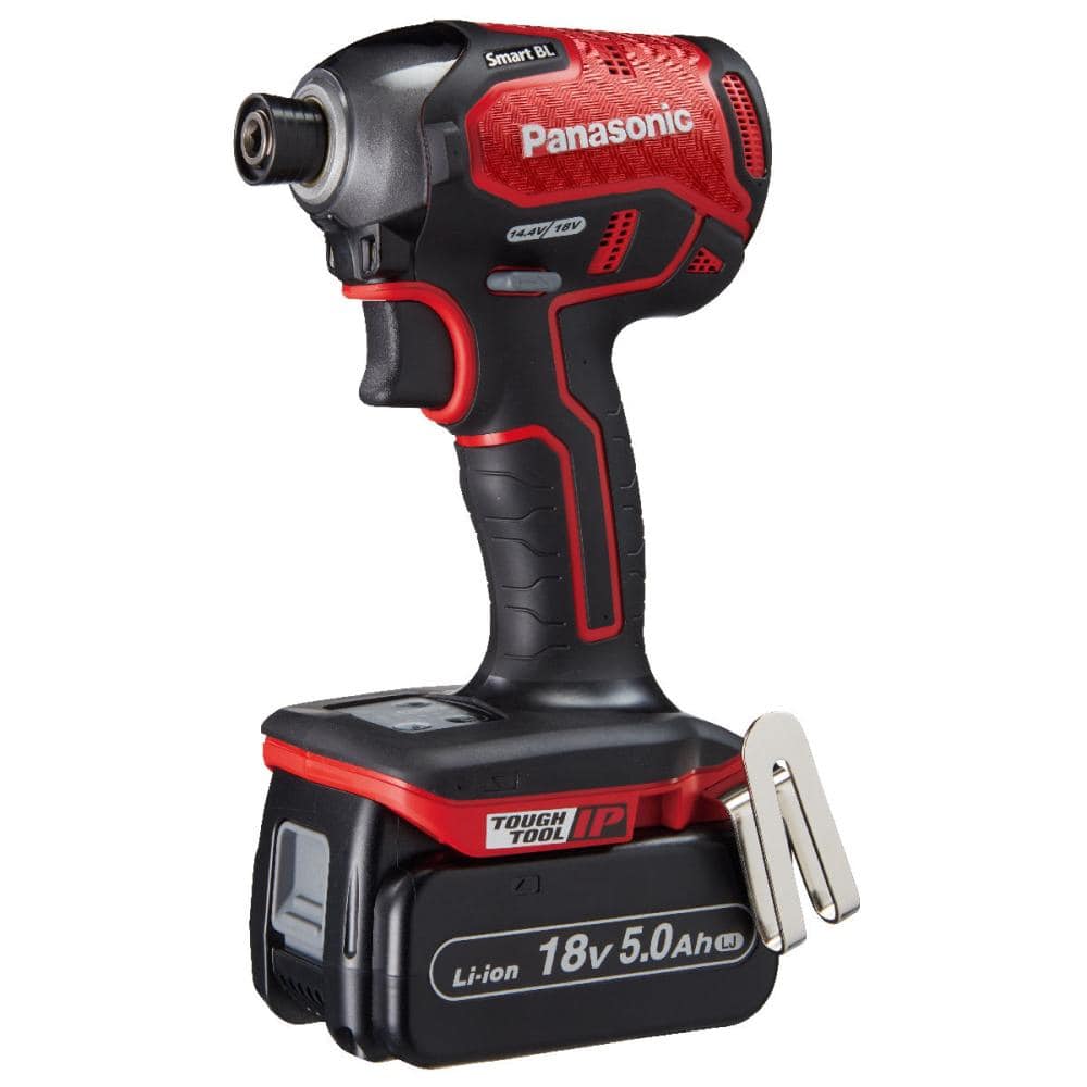 パナソニック　Ｄｕａｌ　充電インパクトドライバー赤　１８Ｖ５．０Ａｈセット　ＥＺ７６Ａ１ＬＪ２Ｇ－Ｒ