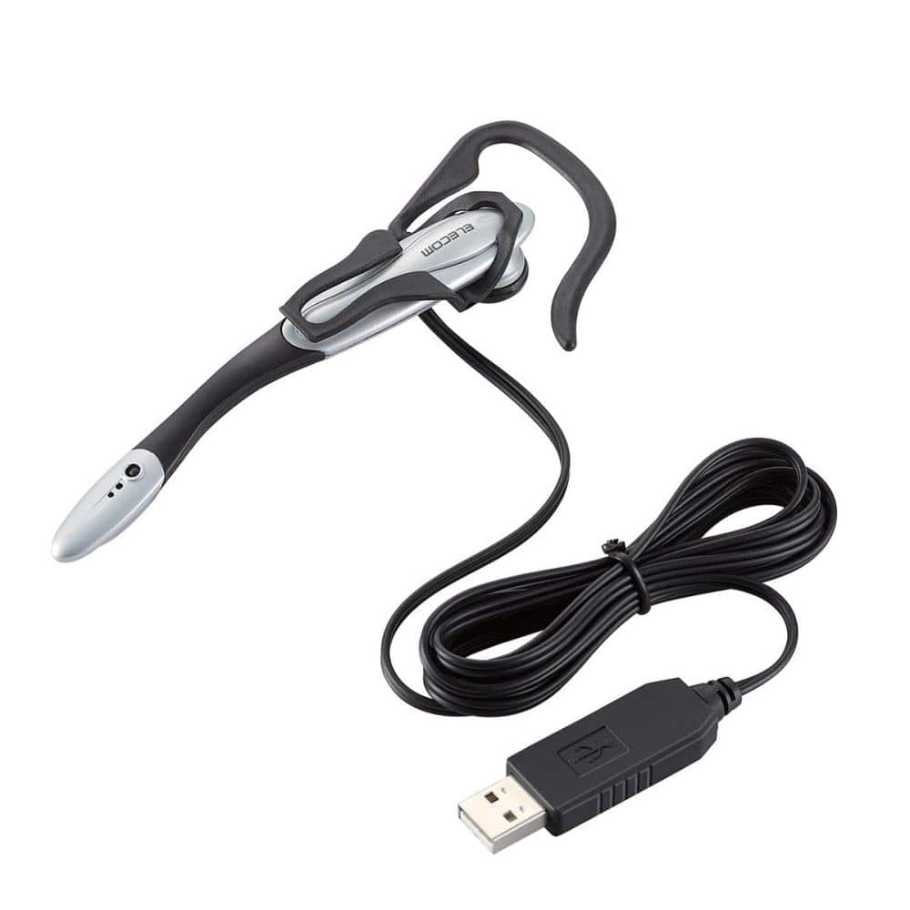 エレコム　ＵＳＢヘッドセット　マイクロフォンイヤーフック　シルバー　ＨＳ－ＥＰ１３ＵＳＶ