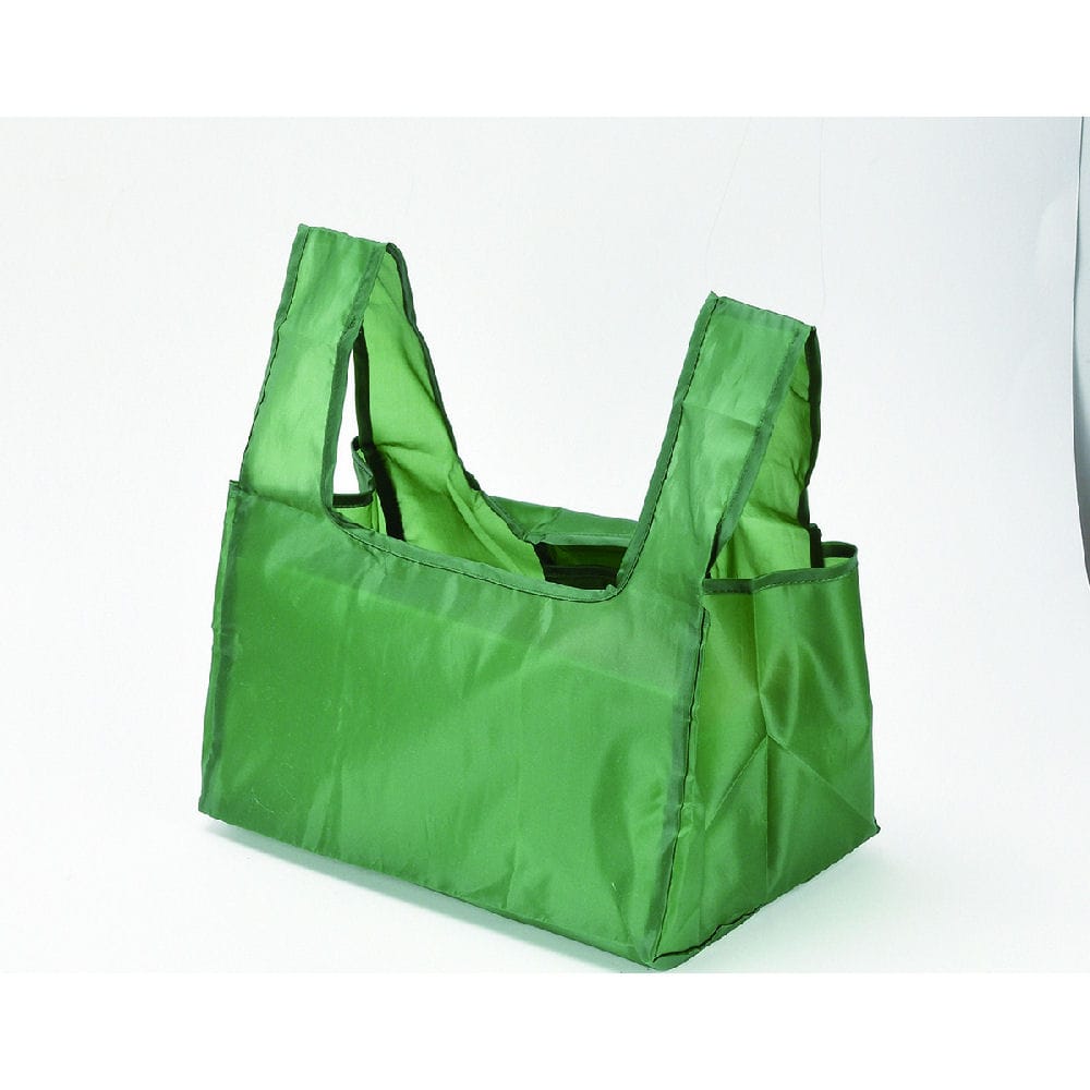 底が広いエコバッグ　グリーン