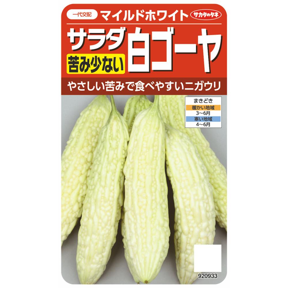 ニガウリ種子　苦み少ないサラダ白ゴーヤホワイトマイルド