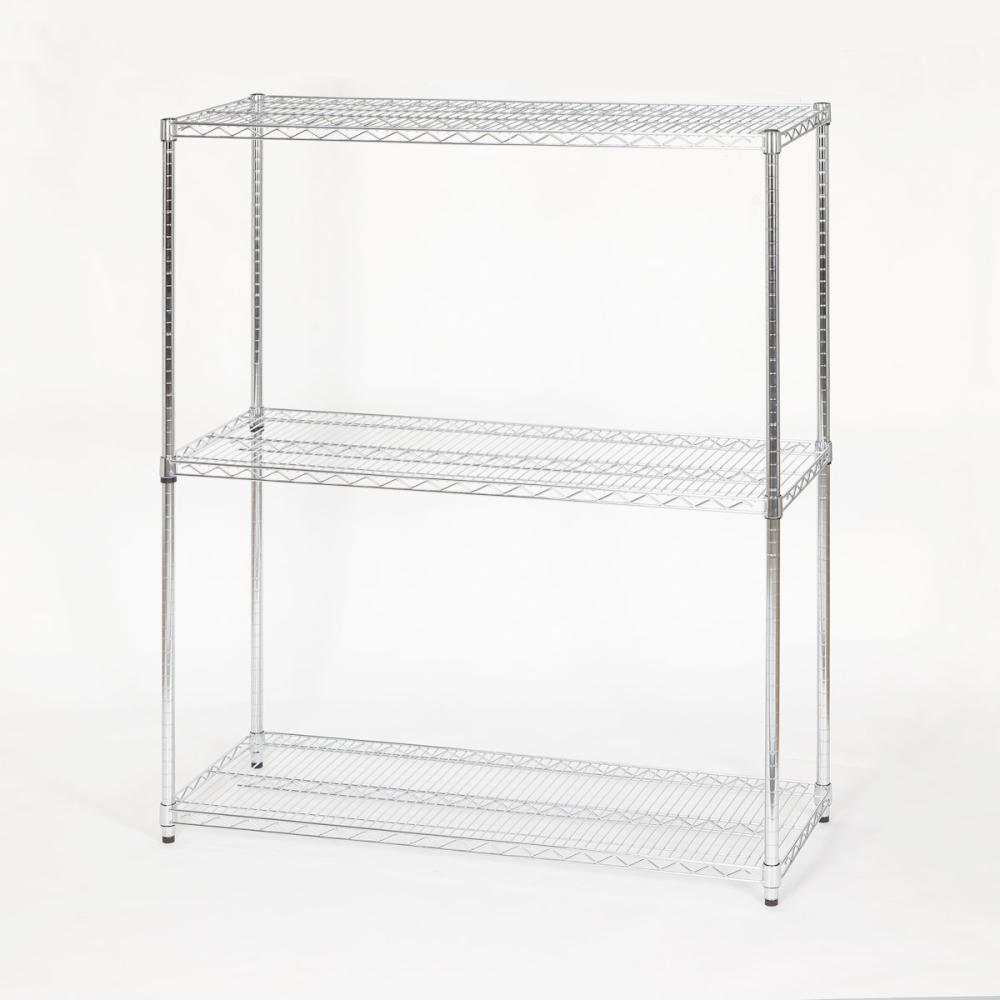 你的品牌名　重量システムラックセット　Ｍ　３段　ポール径２５ｍｍ　幅１２０ｃｍ　高さ１５１ｃｍ