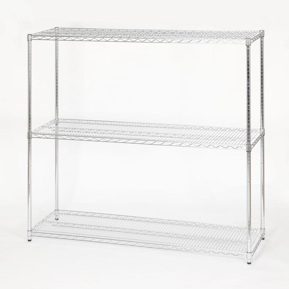 你的品牌名　重量システムラックセット　Ｌ　３段　ポール径２５ｍｍ　幅１５０ｃｍ　高さ１５１ｃｍ