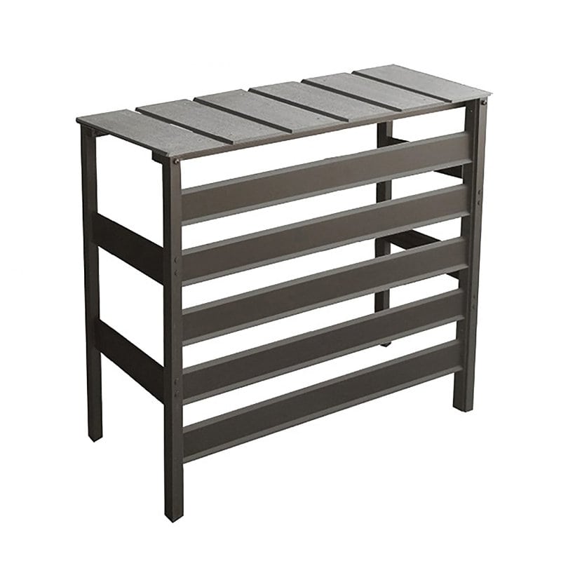 人工木アルミ室外機カバー５型　ダークブラウン