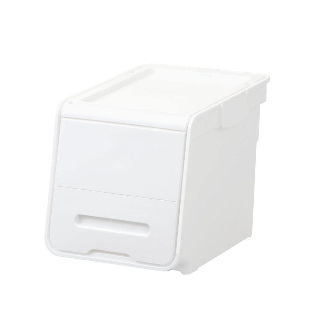 フラップ収納ボックス　イニシオ　スリム　ホワイト