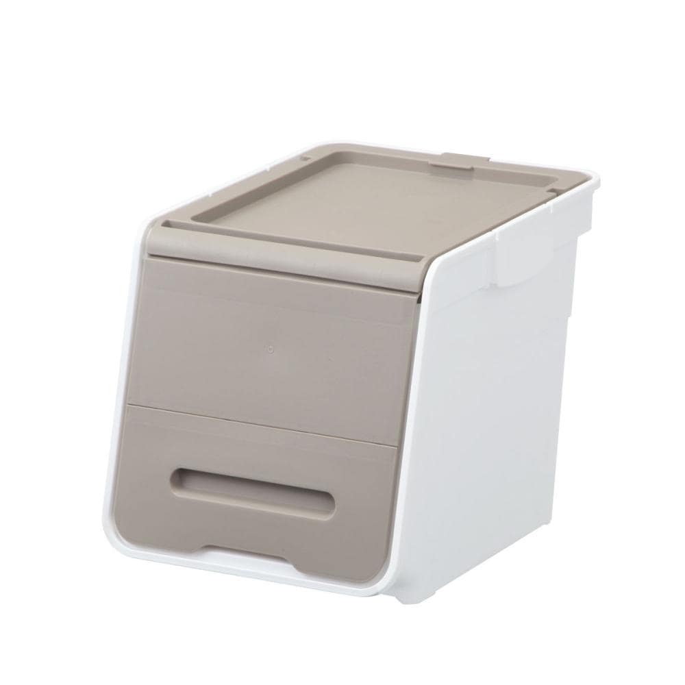 フラップ収納ボックス　イニシオ　スリム　ベージュ