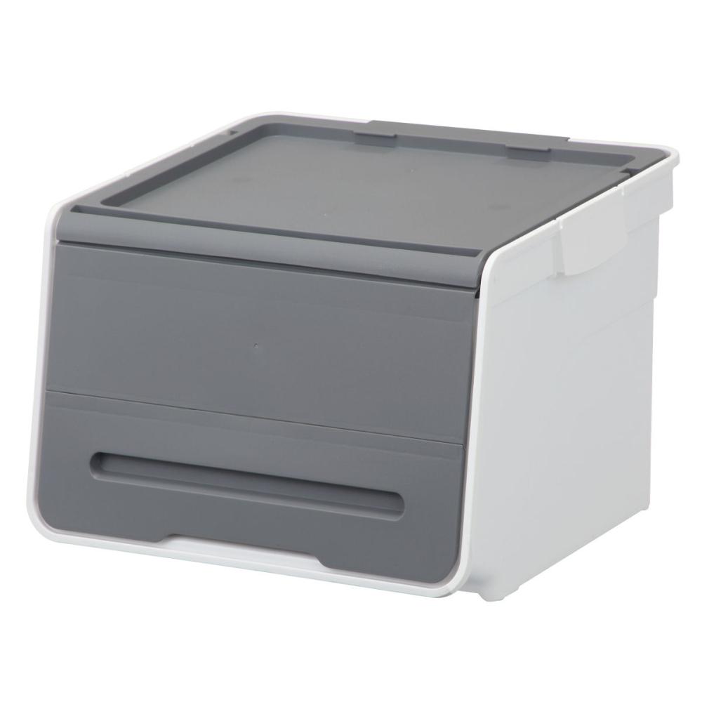 フラップ収納ボックス　イニシオ　レギュラー　グレー