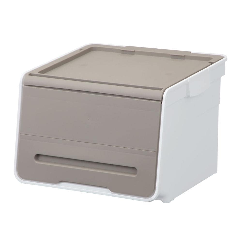 フラップ収納ボックス　イニシオ　レギュラー　ベージュ