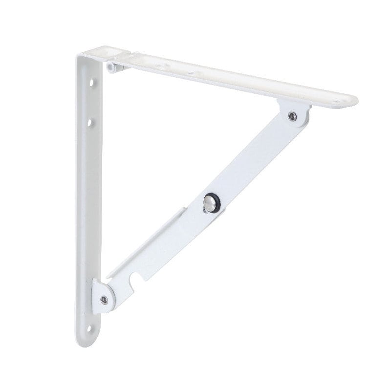 你的品牌名　折り畳める棚受け　２本入り　２００ｍｍ　白