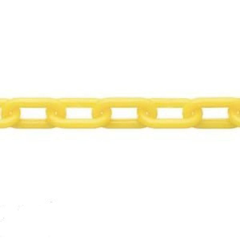 プラスチックチェーン　黄色　６ｍｍ径×長さ２ｍ