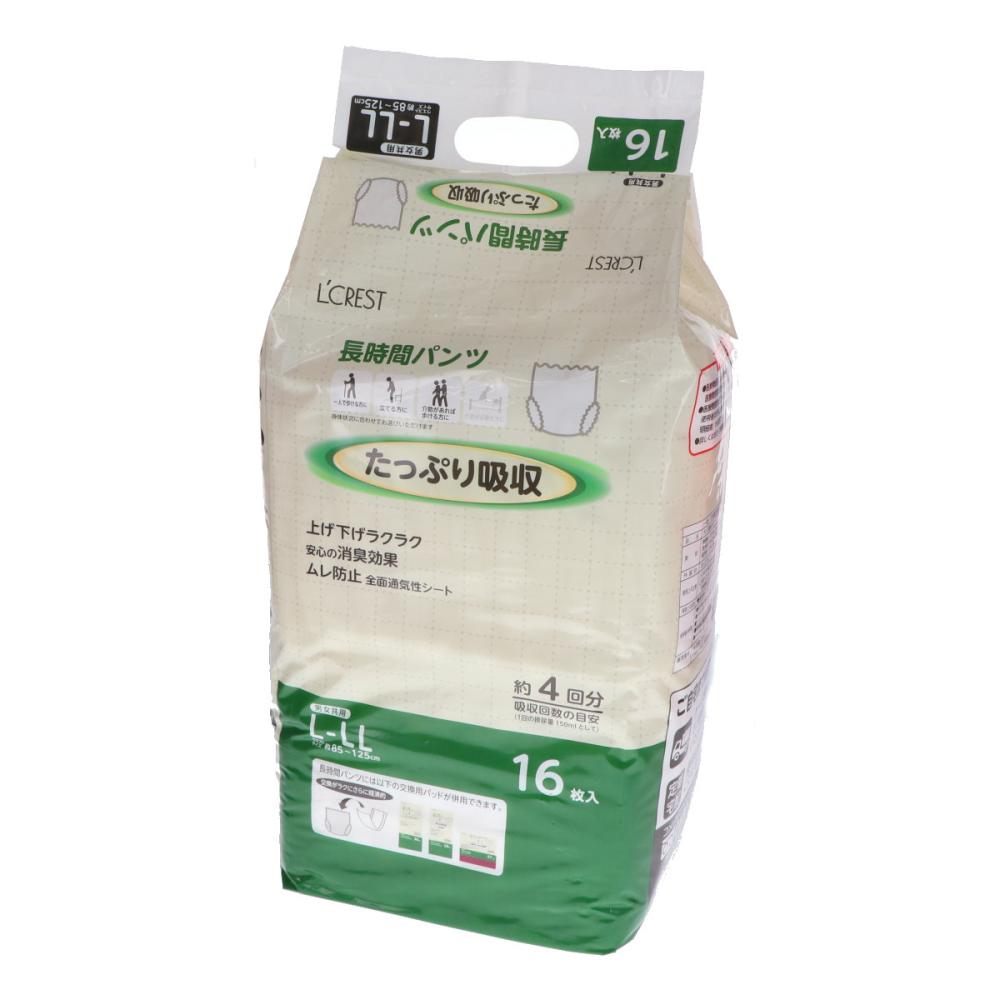 Ｌ’ＣＲＥＳＴ（ルクレスト）　大人用オムツ　長時間パンツ　Ｌ－ＬＬ　１６枚入り