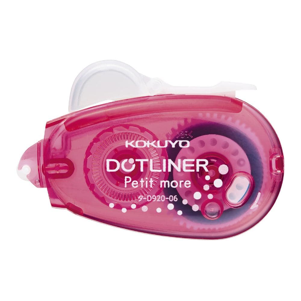 コクヨ　テープのり　ドットライナープチモア　使い切り　６ｍｍ幅×１０ｍ　ピンク