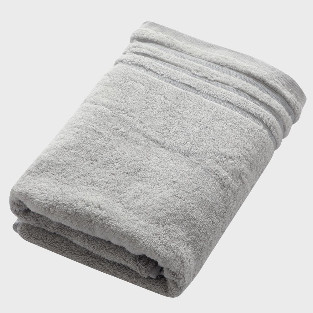 アテーナライフ　無撚糸バスタオル　グレー　６０×１２０ｃｍ